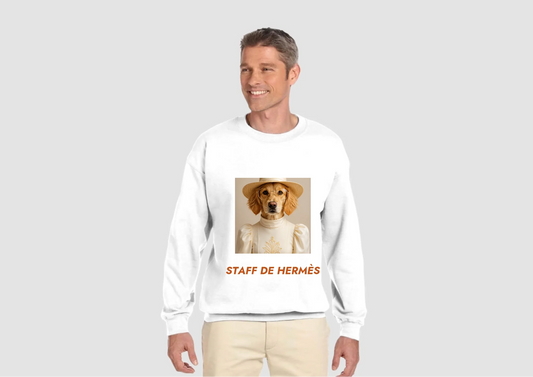 Sweat « Dog Mom » personnalisé – portrait IA de votre chien + phrase