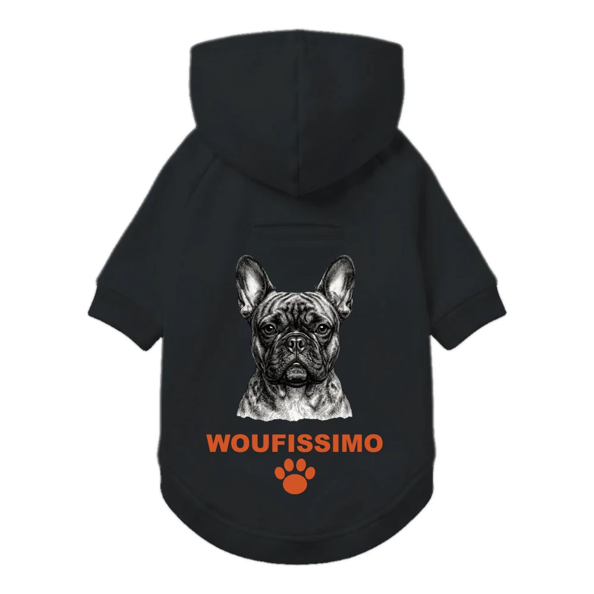 Exemple de personnalisation : sweat chien noir