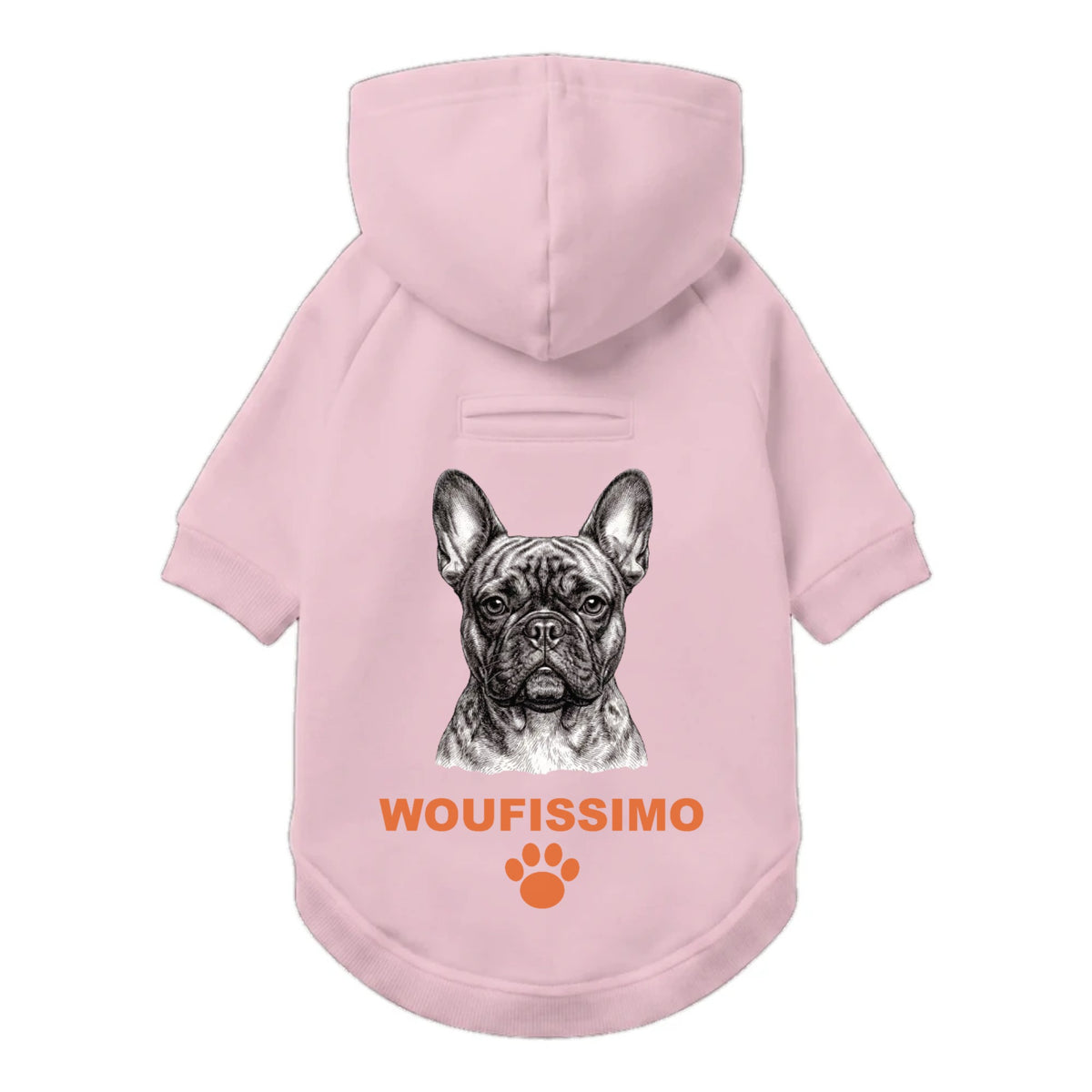 Exemple de personnalisation : sweat chien rose